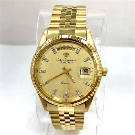 14k white gold watch men's.